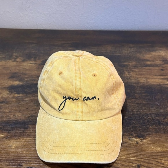 Mustard Yellow 'You Can' Cap - Picture 2 of 5